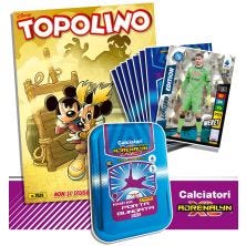 Topolino 3538 con Tin Box Adrenalyn "Porta Blindata" e la card limited edition Meret