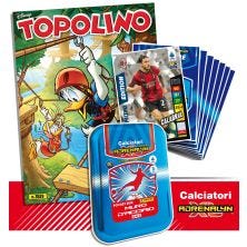 Topolino 3539 con Tin Box Adrenalyn "Muro D'Acciaio” e la card limited edition Calabria