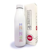 Thermos Panini 500ml by Quycup - bianco con logo colorato